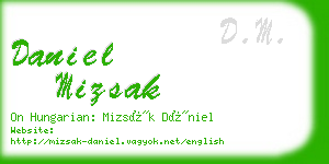 daniel mizsak business card